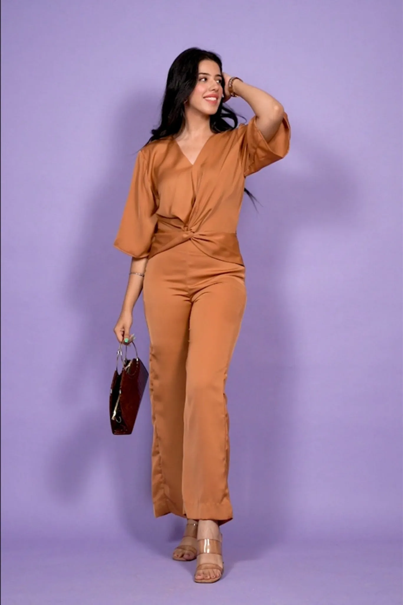 The Eve Jumpsuit In Bronze