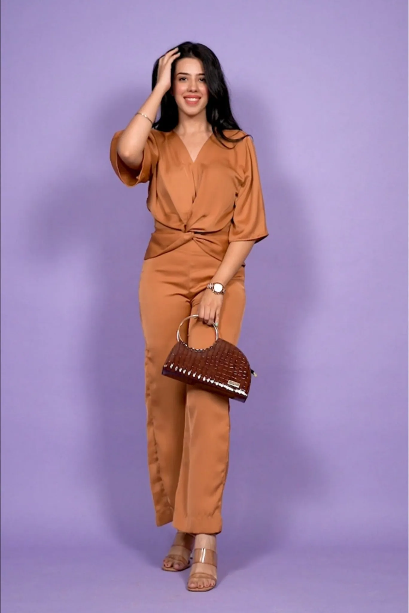 The Eve Jumpsuit In Bronze