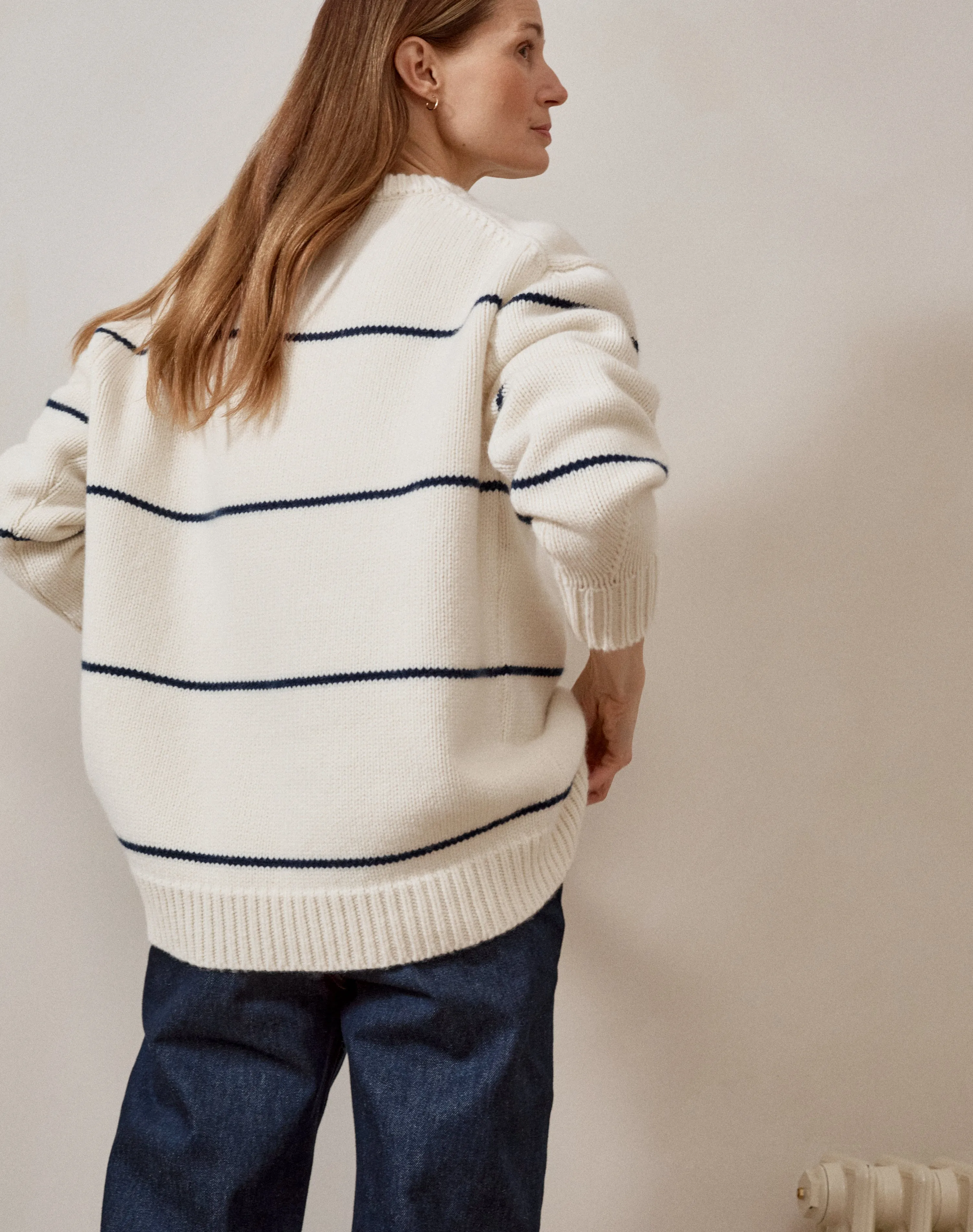 The OVERSIZE - Undyed Ecru & Navy