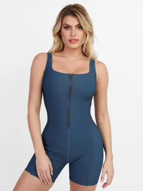 The Shapewear Romper Denim One Piece For Insiders