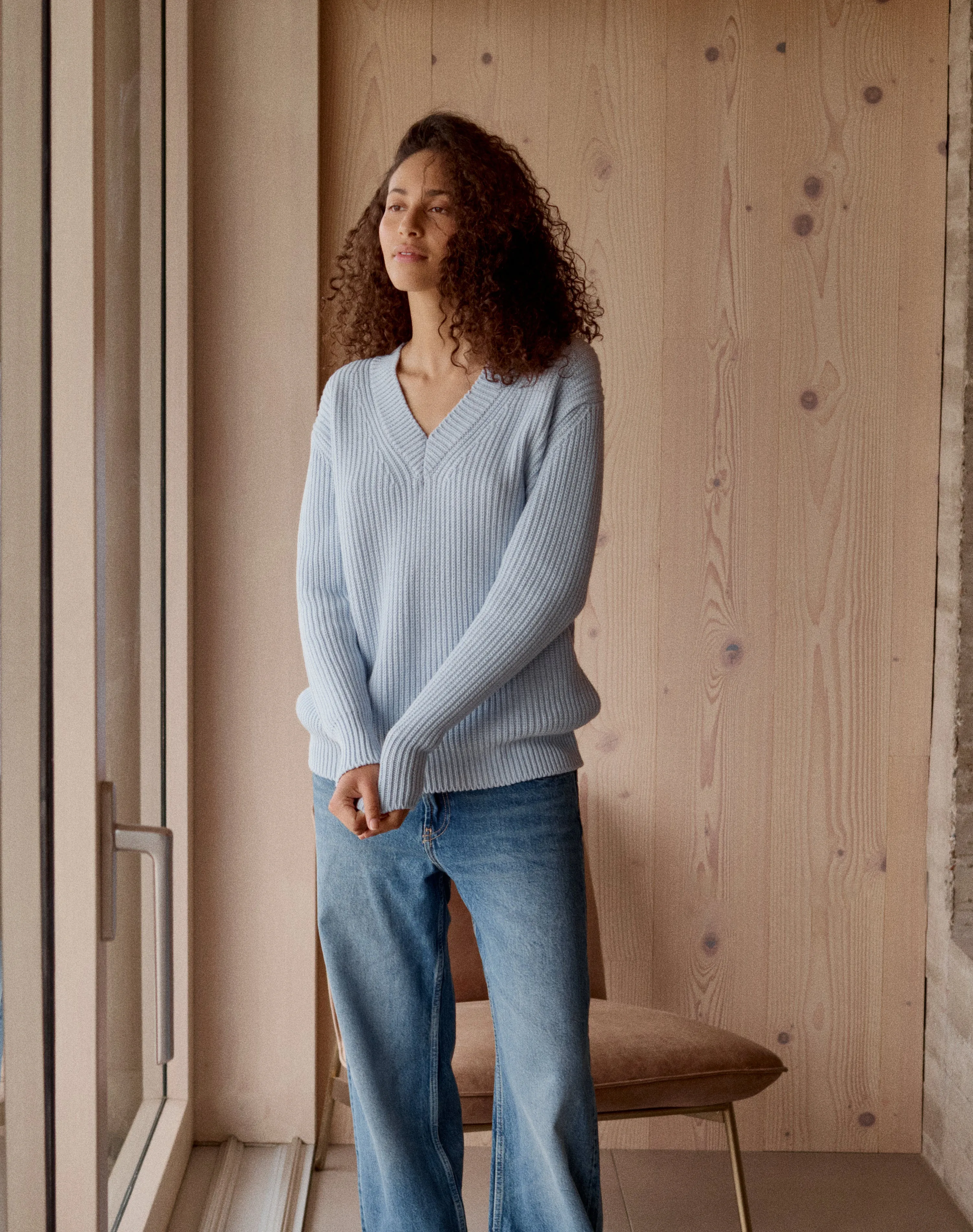 The SLOUCHY HEIRLOOM V - Organic Cotton & Wool blend