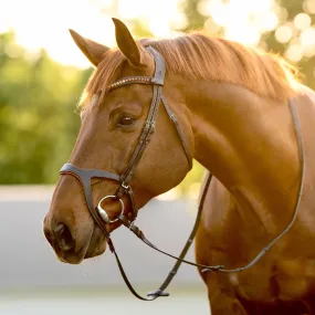 Triomphe Black Leather & Cognac Leather Snaffle Bridle