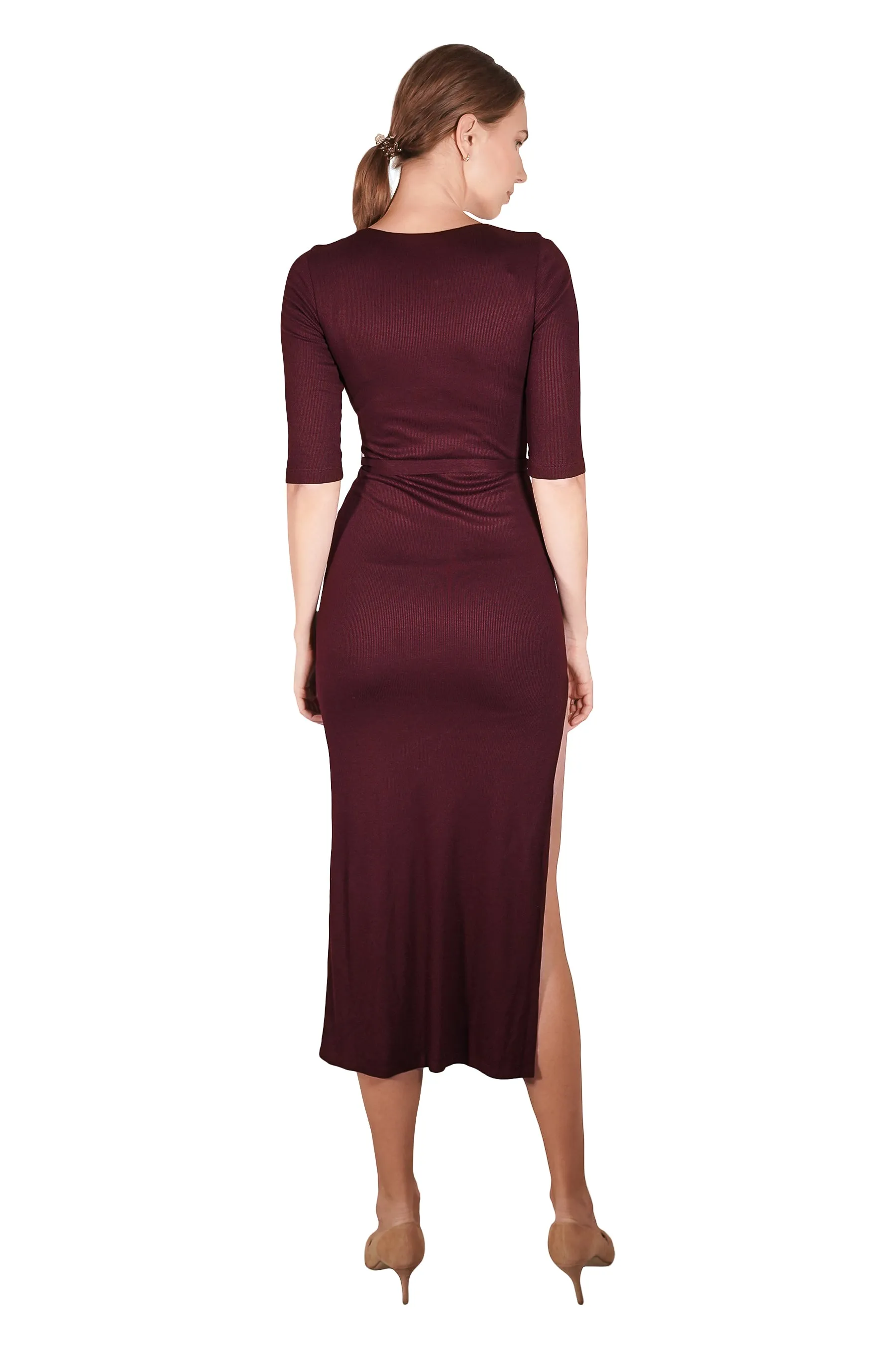 Trista Mid-Sleeves Maxi Dress