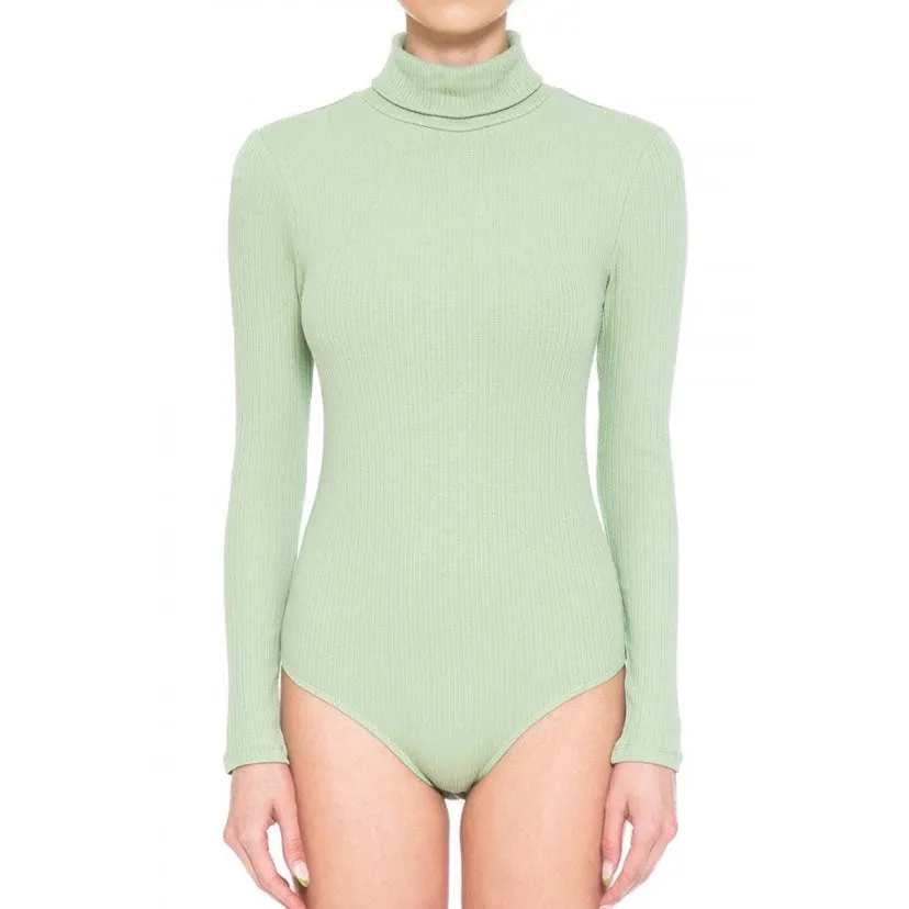 Turtleneck Bodysuit - Sage