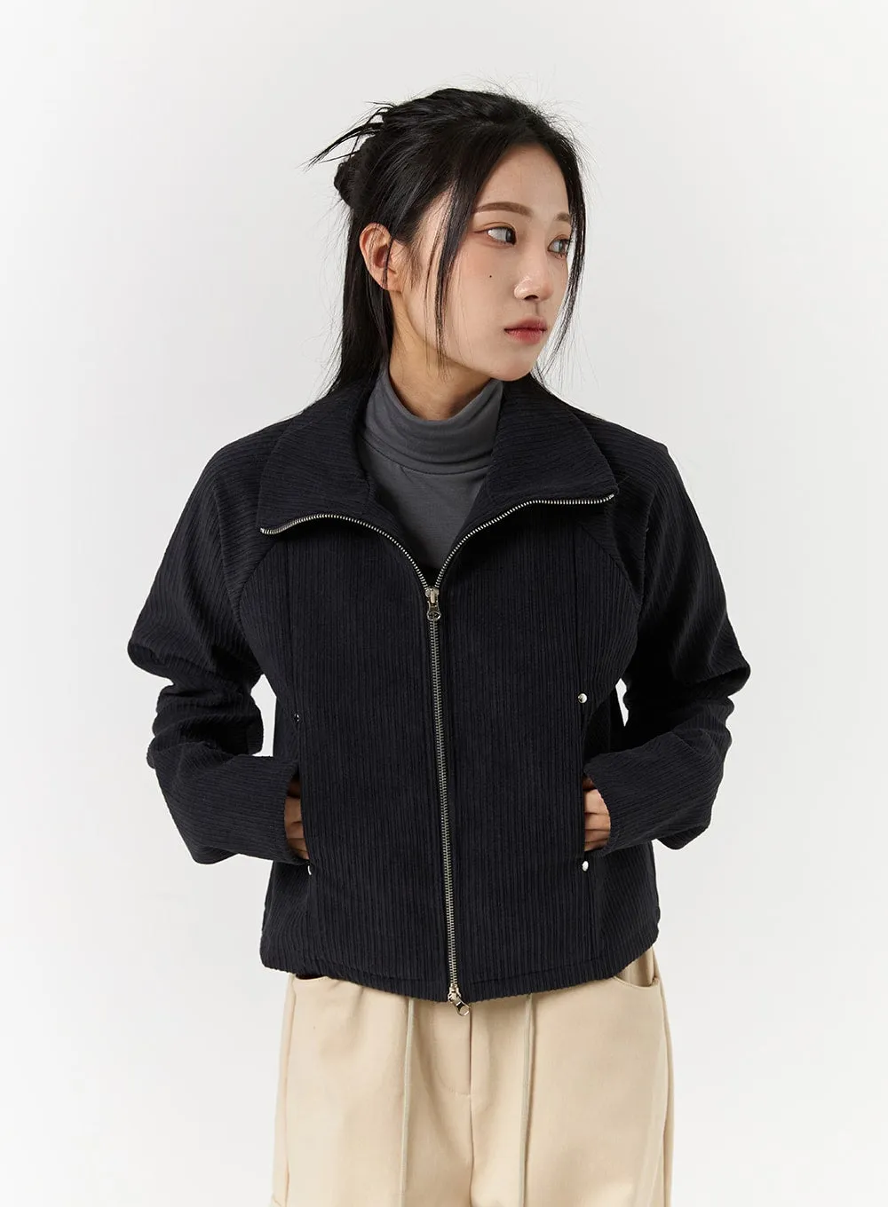 Two-Way Fleece Corduroy Jacket CD322