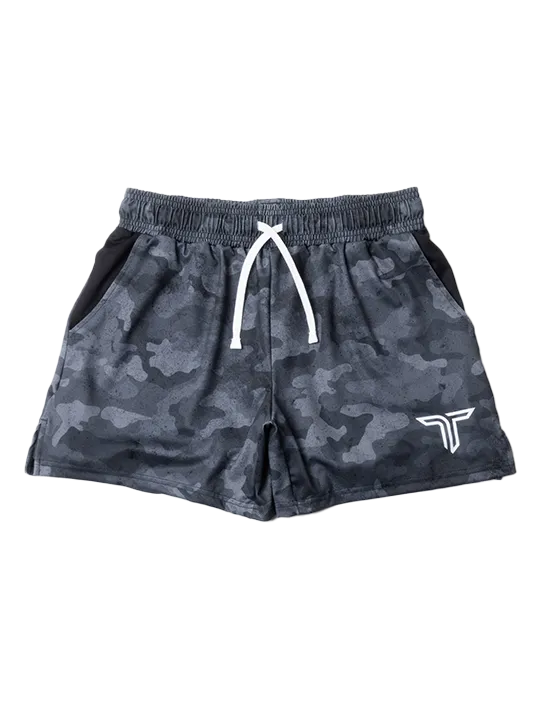 Urban Camo Gym Shorts (5” & 7” Inseam) - Black