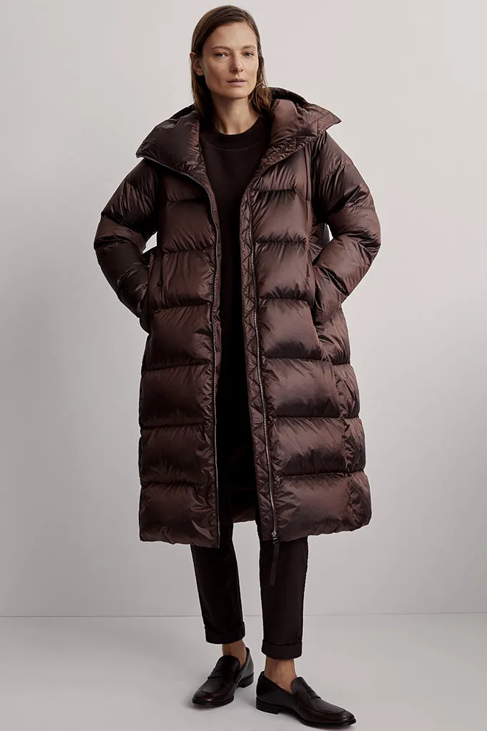 Varley - Payton Puffer Coat - Dark Truffle Metallic