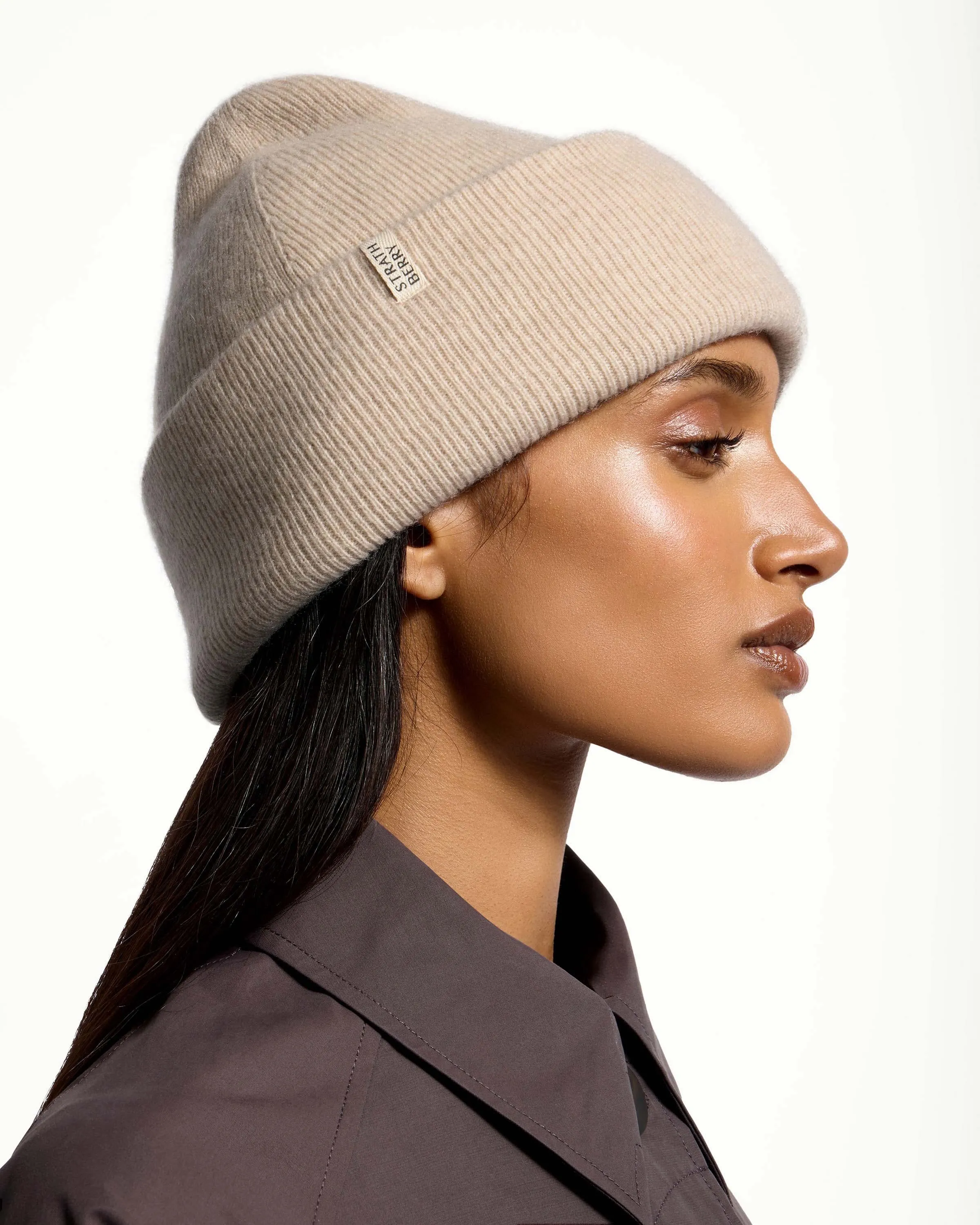 Westray Ribbed Cashmere Beanie - Alabaster