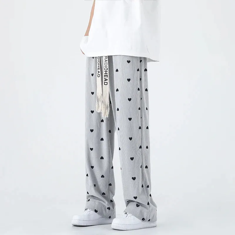 Wiaofellas  -  Japanese bear love corduroy pants loose straight Korean version of high street casual pants