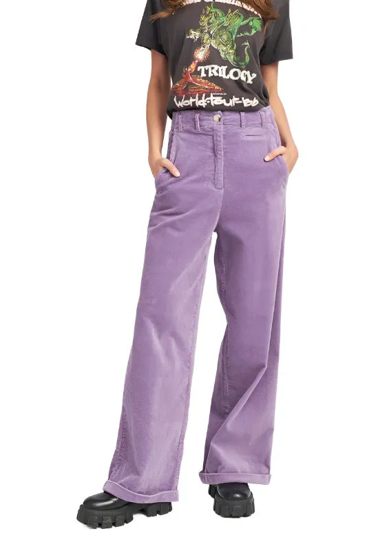 WIDE LEG CORDUROY PANTS WITH POCKETS