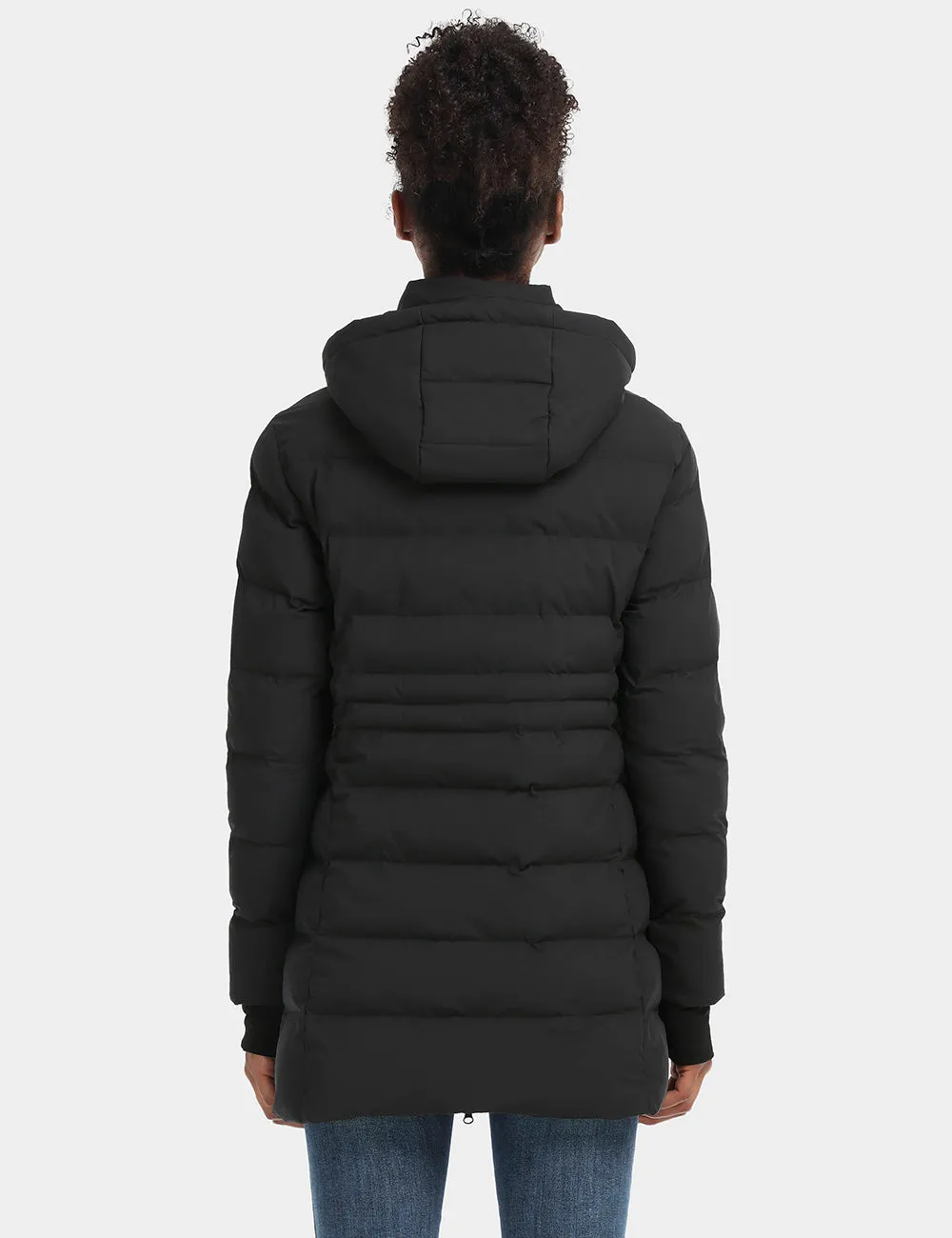 Women's Heated Thermolite® Puffer Parka Jacket - Black/White