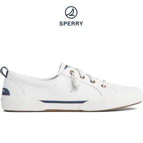 Women's Pier Wave Leather Sneaker White (STS85749)