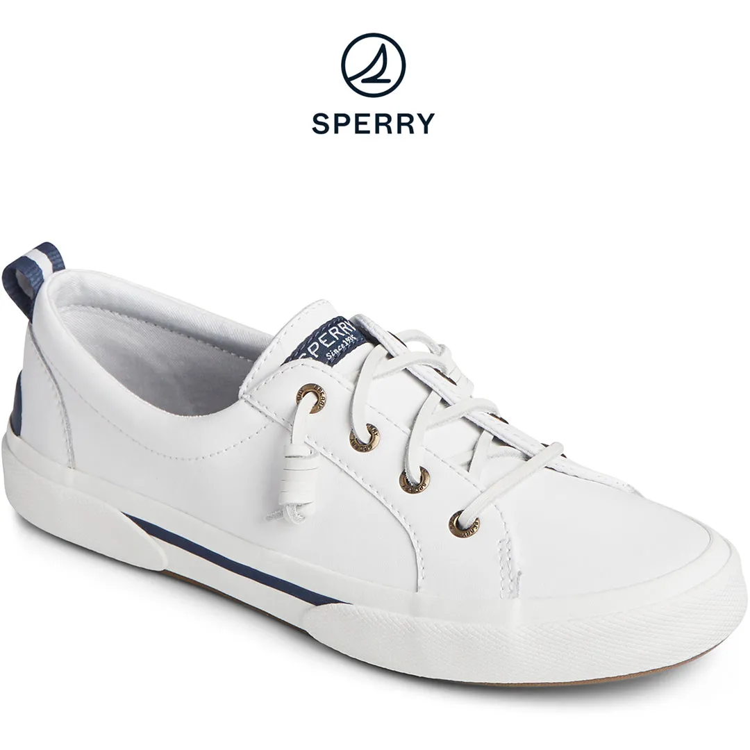 Women's Pier Wave Leather Sneaker White (STS85749)