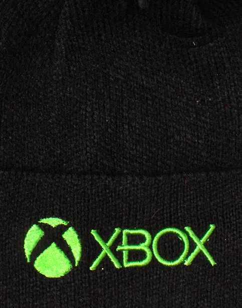 XBOX Kids Bobble Hat | Black Green Beanie Gamer Gift For Boys & Girls | Winter Hat